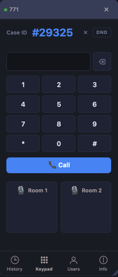 Phone — phone screen in Quark