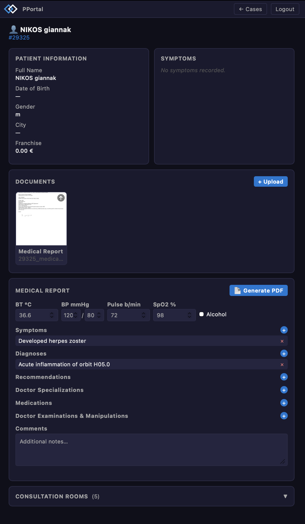 Provider Portal — provider portal screen in Quark